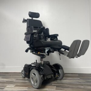 permobil c400 power wheelchair with power tilt,recline,legs and seat elevation.