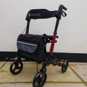 helavo h1012 4 wheel lightweight aluminum rollator walker with seat